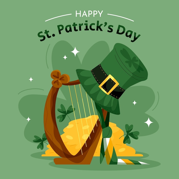 Flat illustration for st patrick's day celebration