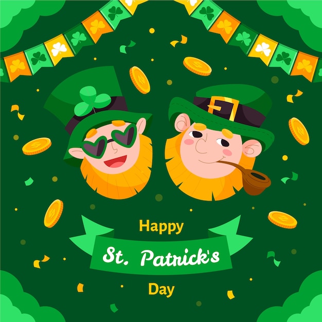 Flat illustration for st patrick's day celebration