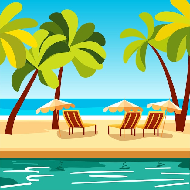 Flat illustration summer holidays