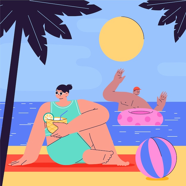 Flat illustration for summertime