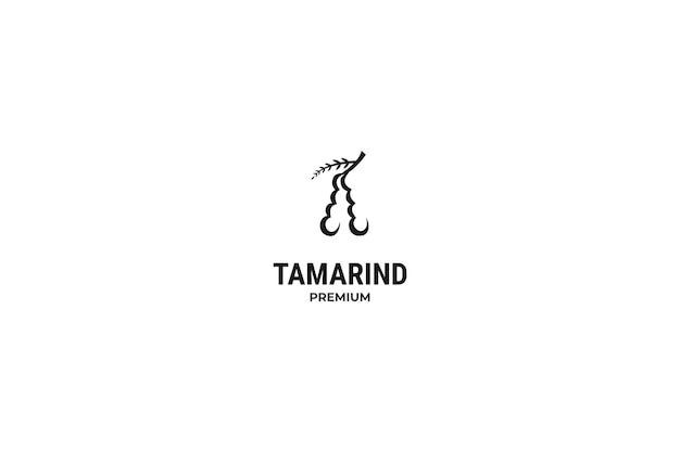 Flat illustration tamarind logo vector design idea