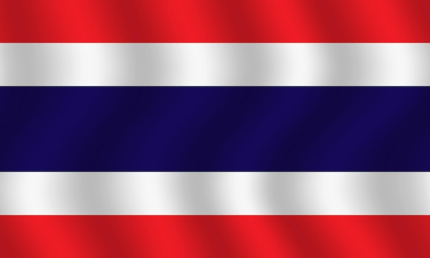 Flat illustration of thailand national flag