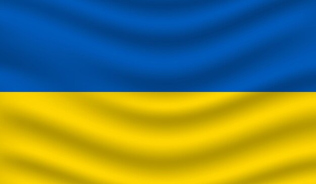 Vettore illustrazione piatta della bandiera nazionale ucraina