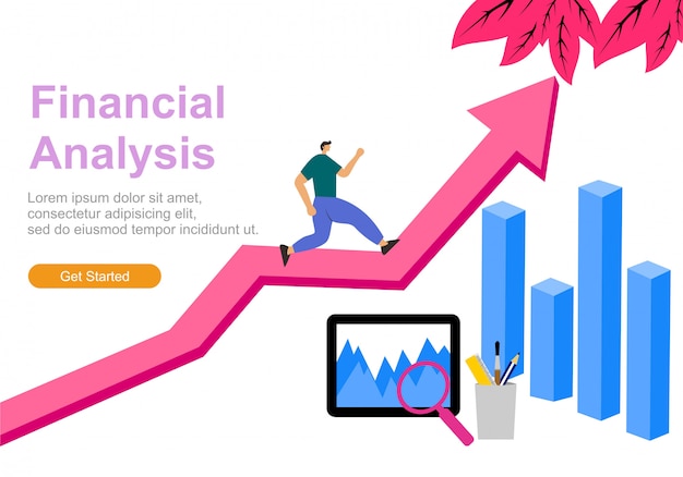 Flat illustration web analytics