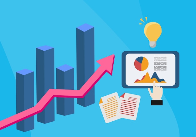 Flat illustration web analytics