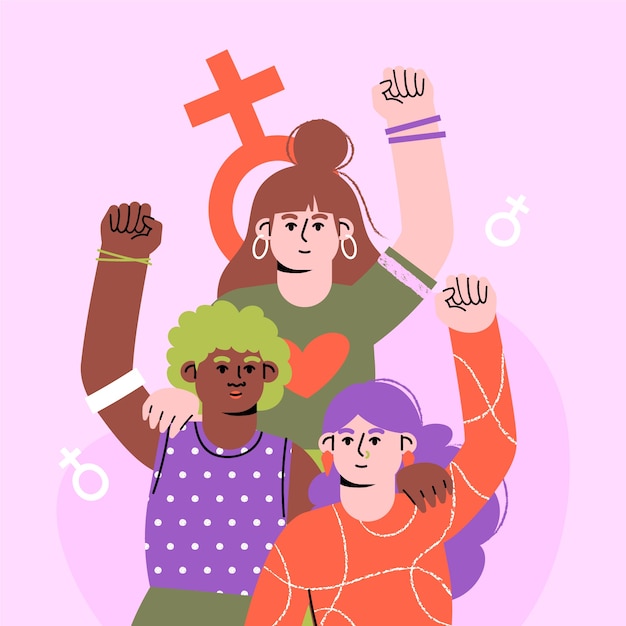 Flat illustration for women's day celebration
