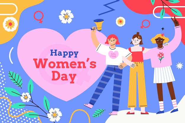 Flat illustration for women's day celebration