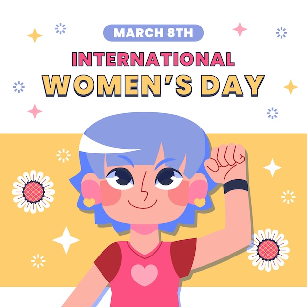 Flat illustration for women's day celebration