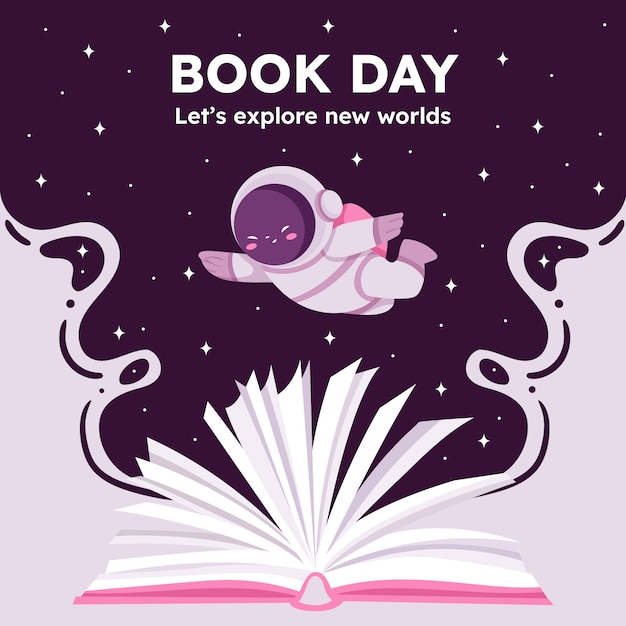 Flat illustration for world book day celebration