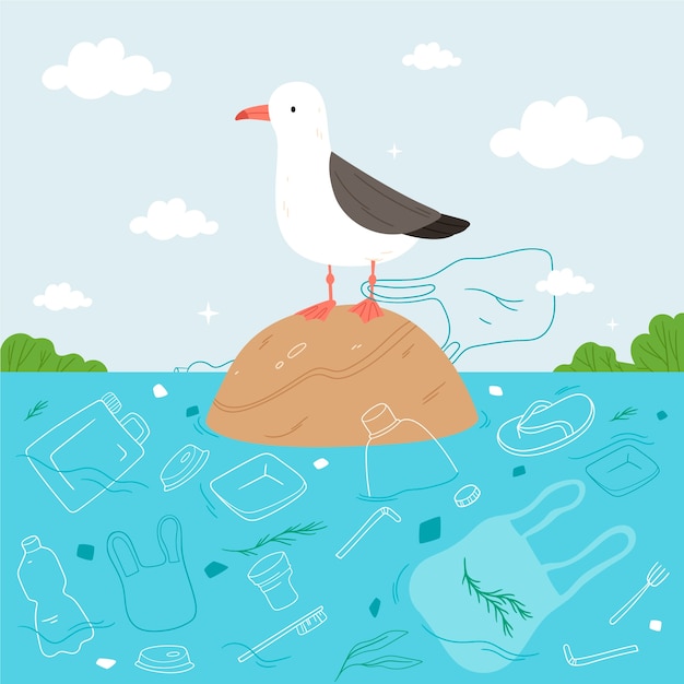 Flat illustration for world environment day celebration