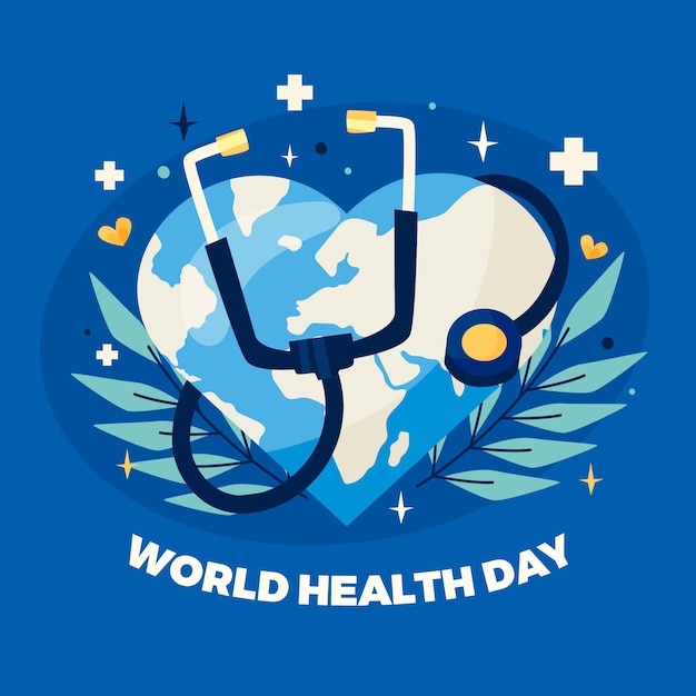 Flat illustration for world health day celebration