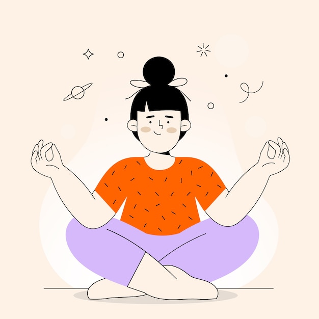 flat illustration for world mental health day awareness