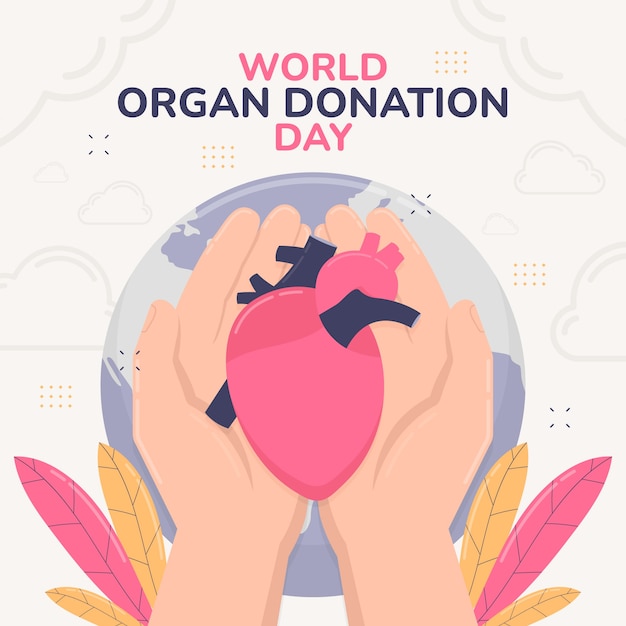 Vector flat illustration for world organ donation day