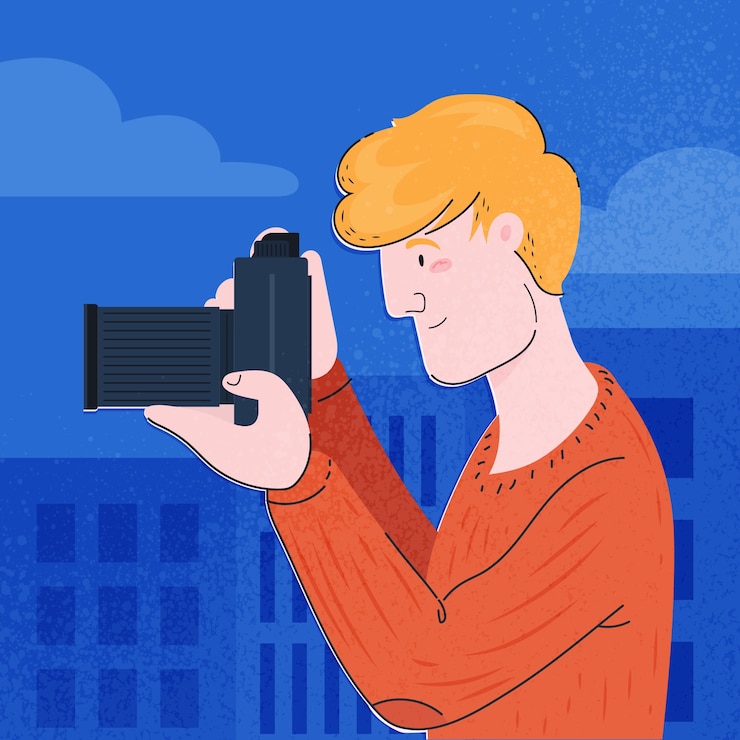 Vector flat illustration for world photography day