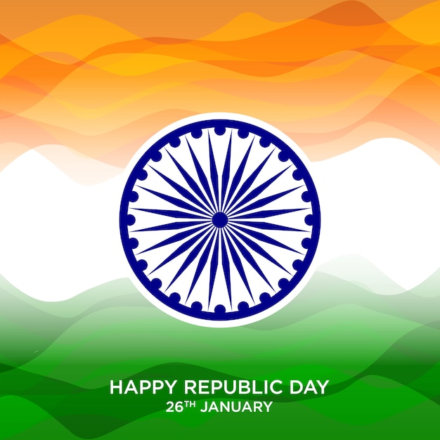 Flat indian republic day background