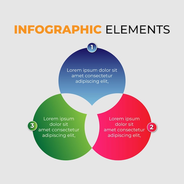 Vettore elementi infografici piatti