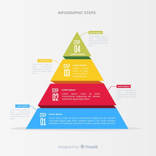 Vector flat infographic steps concept