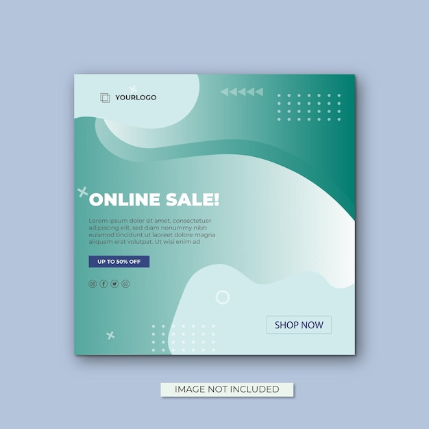 Vector flat instagram sale post template