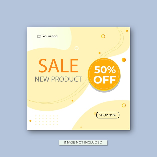 Vector flat instagram sale post template