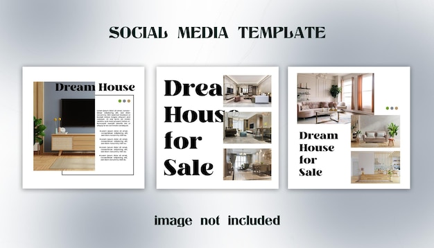 플랫 인스 타 그램 판매 게시물 컬렉션 무료 벡터 소셜 미디어 템플릿
