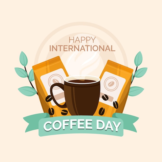 Flat international day of coffee