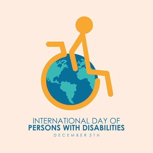 Flat international day of people with disability vector stock design