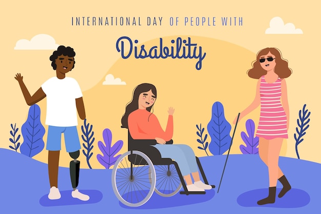 Vector flat international day of people with disability