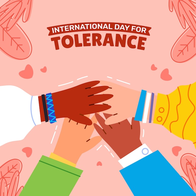 Vector flat international day for tolerance illustration