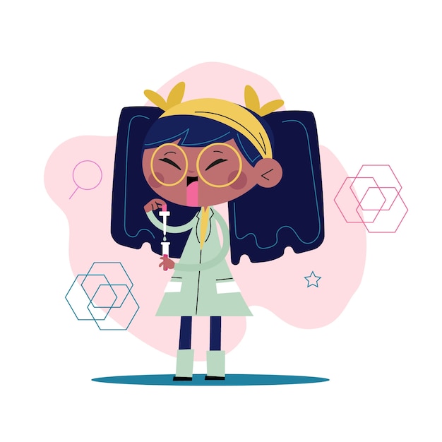 Vector flat international day of women and girls in science illustration