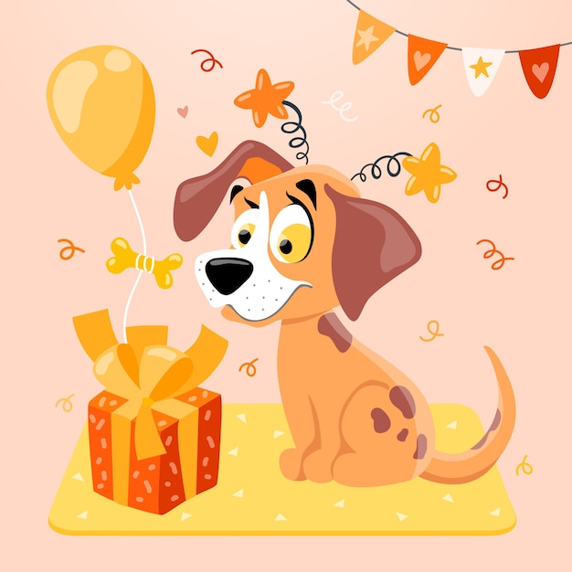 Vector flat international dog day illustration