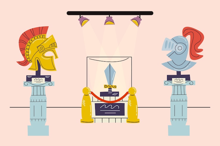 Vector flat international museum day background