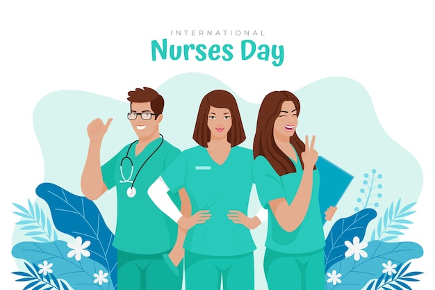 Fondo piatto della giornata internazionale degli infermieri