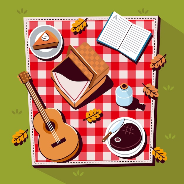 Vector flat international picnic day illustration