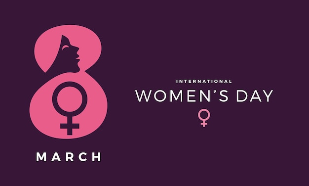 Vector flat international women's day background