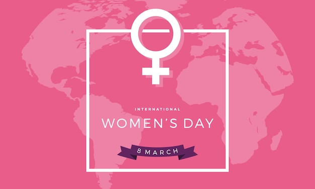 Flat international women's day background