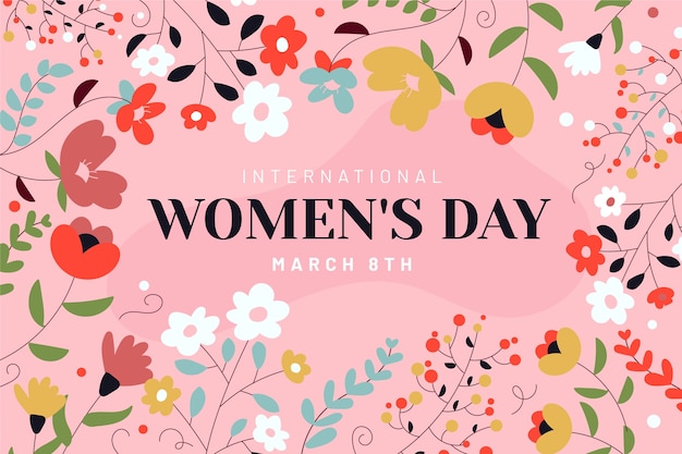 Vector flat international women's day background