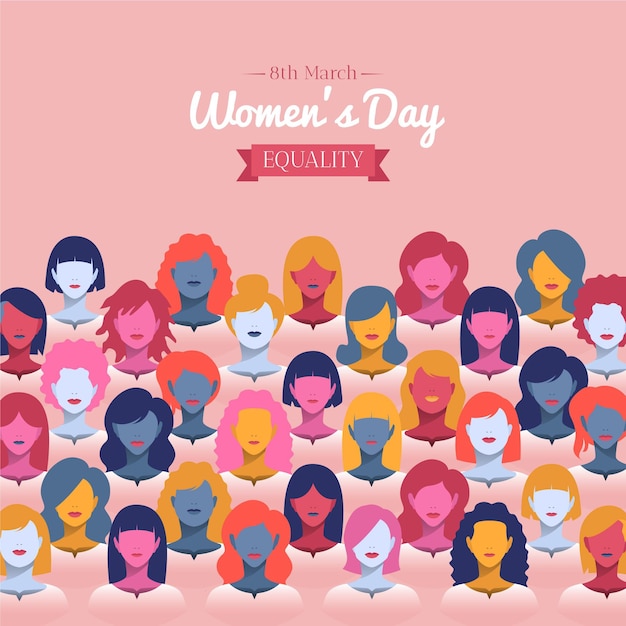 Vector flat international women's day illustration