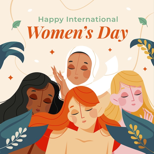 Vector flat international women's day illustration