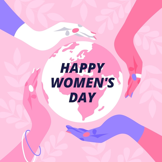 Flat international women's day illustration