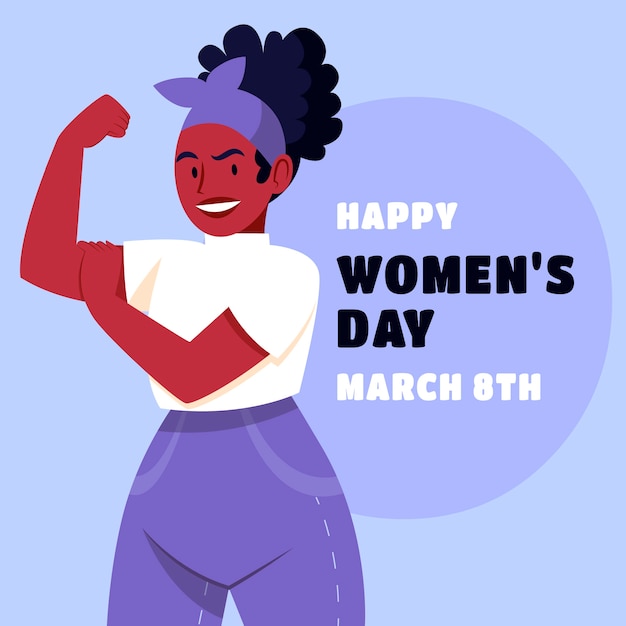 Flat international women's day illustration