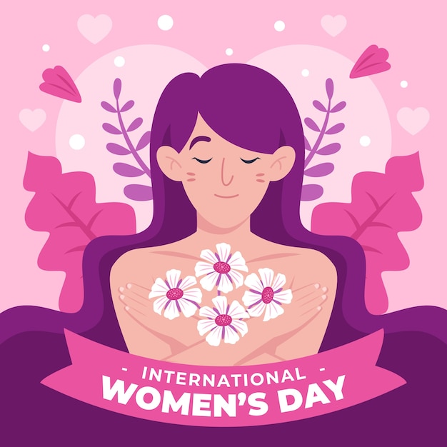 Vector flat international women's day illustration