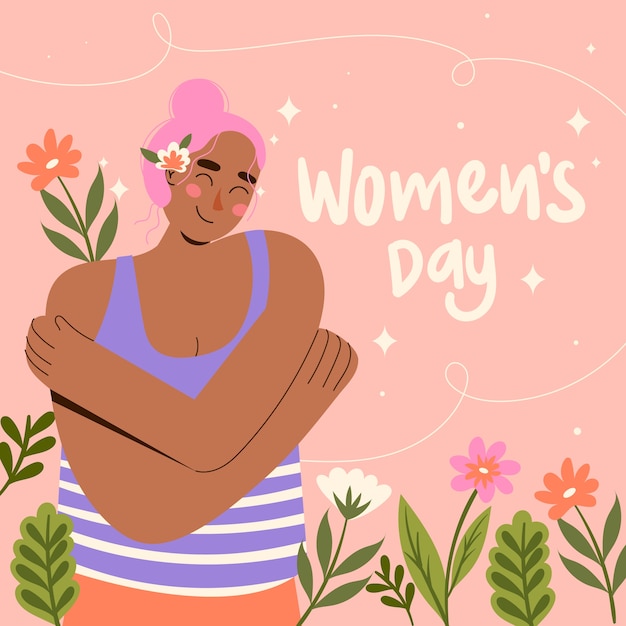 Flat international women's day illustration