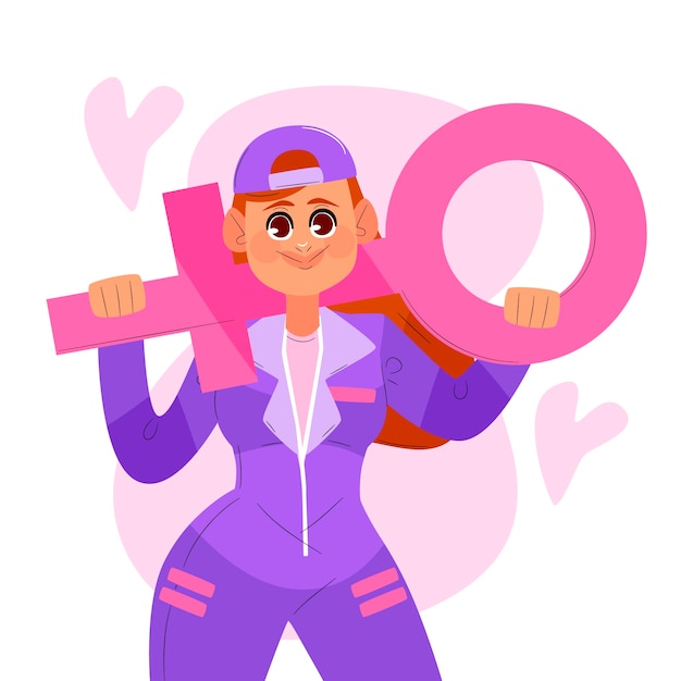 Vector flat international women's day illustration