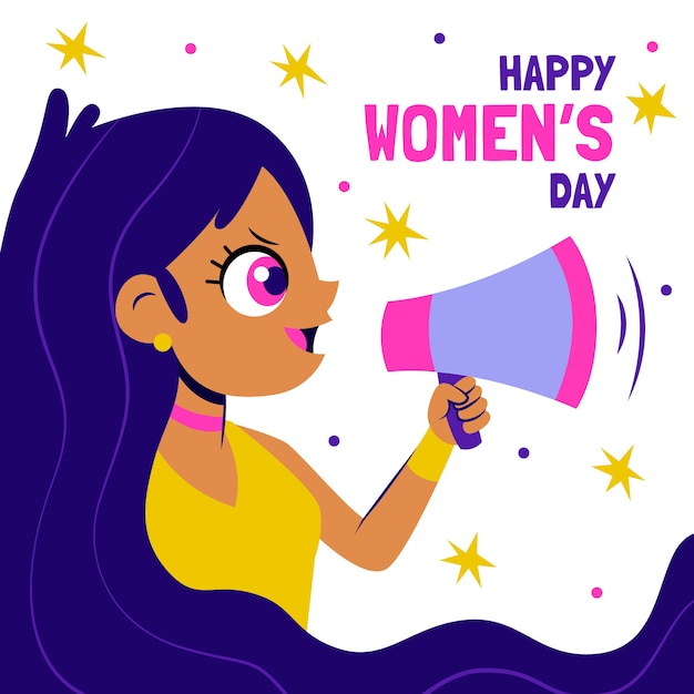 Flat international women's day illustration