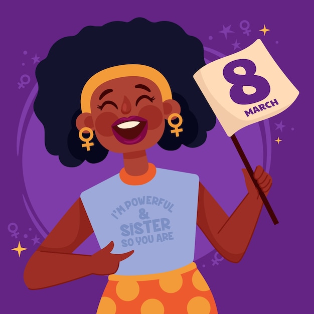 Vector flat international women's day illustration