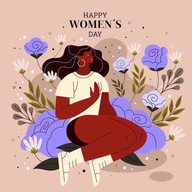 Vector flat international women's day illustration