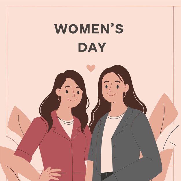 Vector flat international womens day background