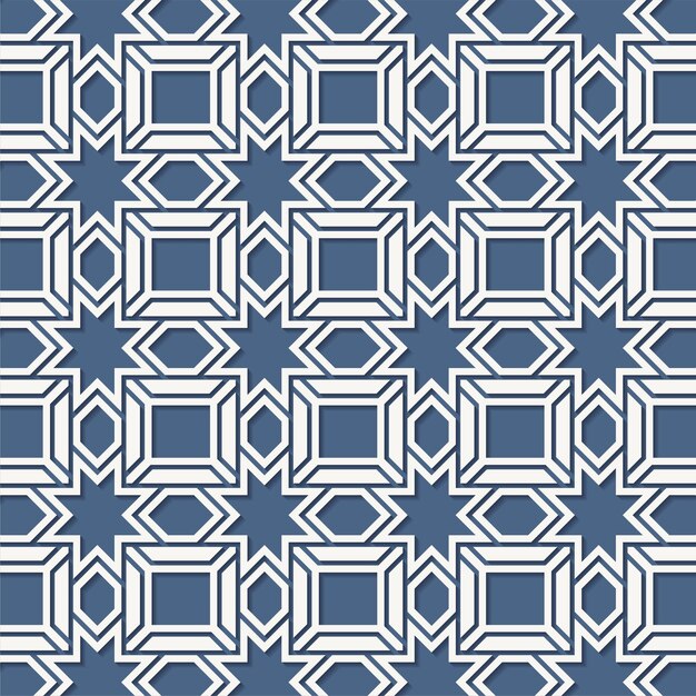 Vector flat islamic line pattern design