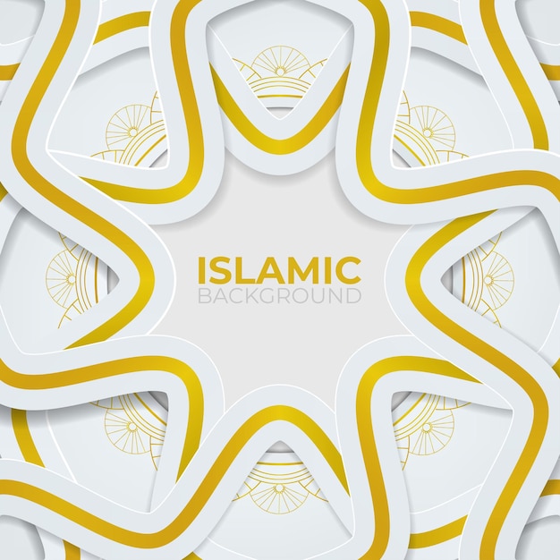 Vector flat islamic pattern background design