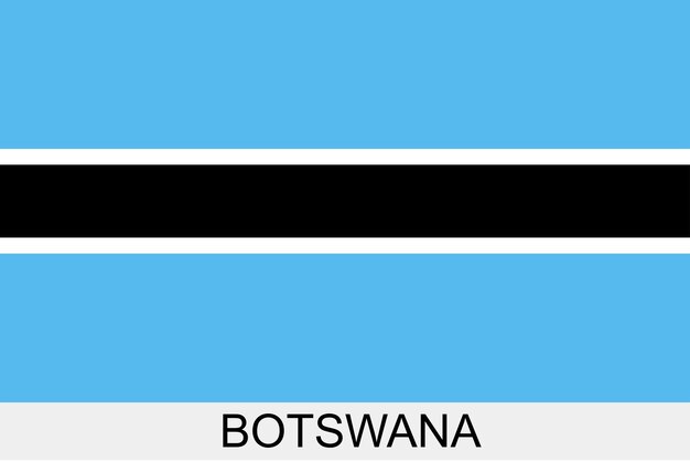 Flat isolated flag of botswana.